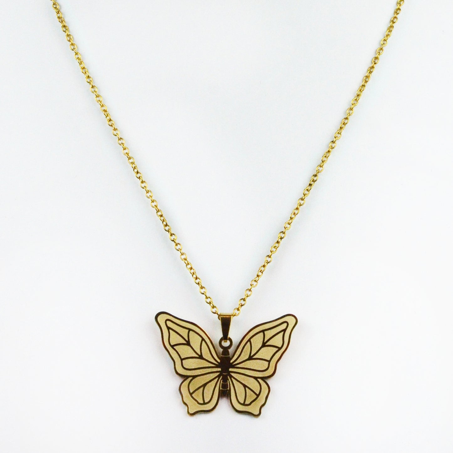 CLARION | 18K VERGOLDETE SCHMETTERLING KETTE