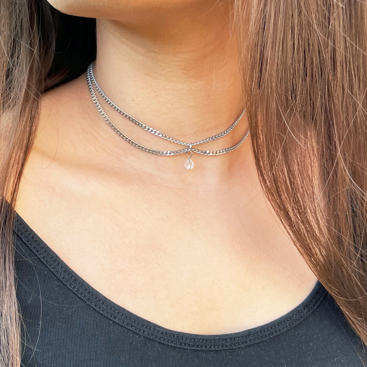 EDRA TEARDROP | DOUBLE CHAIN CHOKER